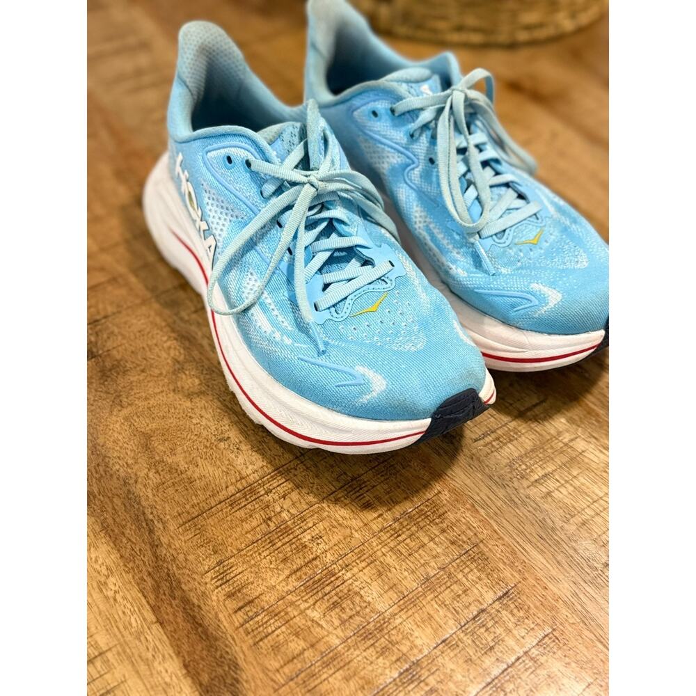 Hoka Clifton 10 Running Shoes Women's 8B Light Blue Mesh Sneakers 1162031 SBLF - Picture 3 of 9